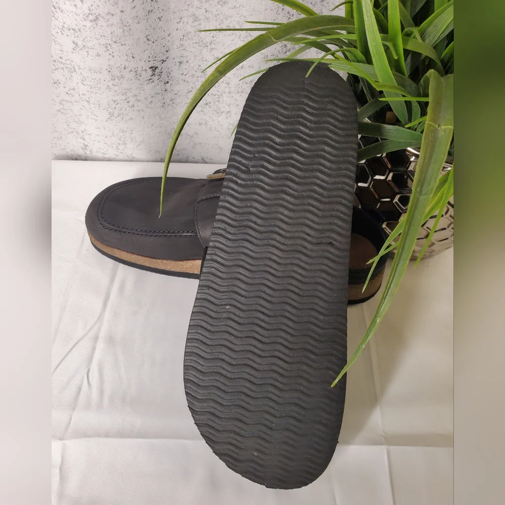 White Mountain Bueno Mule Blackless Black Suede Leather Cork Platform Sz 7-8.5 - Picture 11 of 16